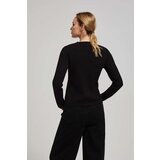 Marisse Black Sweater Decorated With Metallic Thread | ePonuda.com