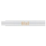 HEKA Zložljivi meter (Dolžina: 2 m, Bela, Natis: Blaž) | Shoptok.si