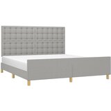  Okvir za krevet bez madraca svjetlosivi 160 x 200 cm od tkanine | shoptok.hr