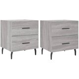 Maison Chic Dvo delni komplet Nočne omarice - Nočne mize siva sonoma 40x35x47,5 cm inženirski les, (21688606) Cene