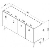 Hanah home komode bare - antracit, srebrno | ePonuda.com