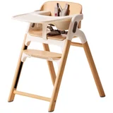 dječja stolica za hranjenje dinerpal natural wood color