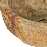  Umivaonik od fosilnog kamena 45 x 35 x 15 cm krem | shoptok.hr