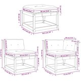  5-dijelni set vrtnih sofa s jastucima voštano smeđi od borovine | shoptok.hr
