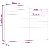  Uzglavlje za krevet sivo 156 x 4 x 100 cm od masivne borovine | shoptok.hr