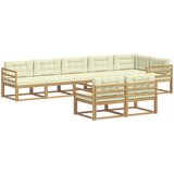  Set vanjskih sofa 6 kom. Bijela i krem Poliester | shoptok.hr