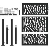  Vrtna vrata crna 100x125 cm dizajn s čeličnim tragovima | shoptok.hr