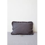 Linen Tales Temno siva lanena prevleka za vzglavnik z obrobo, 50 x 60 cm Cene