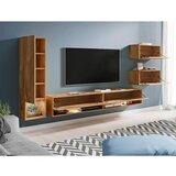 P & B Dnevni Regal Amadeo, Barva Hrasta, Led, 4-Delno | Shoptok.si