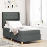 Box Spring Postelja z Vzmetnico Temno Siva 100x200 cm Tkanina, (22050132) Cene