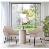 Jumi Stol CORA oblazinjen v bež žamet, (21888416) | Shoptok.si