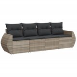  4-dijelni set vrtnih sofa s jastucima svijetlosivi poliratan | shoptok.hr