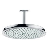 Hansgrohe Raindance Classic 240 Chrome nadglavni tuš okrugli sa 1 mlazom i držačem nadglavnog tuša plafonskim od 100mm 27405000 | ePonuda.com