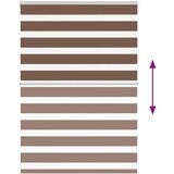 vidaXL Zebra senčilo rjave 110x150 cm tkanina širina 105,9cm poliester | Shoptok.si