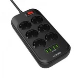 elektricni razdelilec 6 vticnic 230V 4x USB polnilec 3