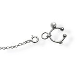  Varnostni Obroček "Pearl & Diamond" Silver (1 Kos) | Shoptok.si