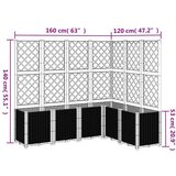 vidaXL Vrtna sadilica s rešetkom svjetlosiva 160 x 120 x 140 cm PP | shoptok.hr