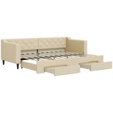  Dnevni krevet na razvlačenje s ladicama krem 80x200 cm tkanina | shoptok.hr