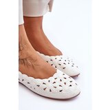 EVENTO PE1 Women's Glittering Openwork Ballet Shoes White Visionary | Shoptok.si