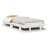 Furnova Posteljni okvir brez vzmetnice bel 75x190 cm trdna borovina, (21939679) | Shoptok.si