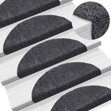  Prostirke za stepenice, samoljepljive, 30 kom, 56x17x3 cm, tamno sive, poluokrugle | shoptok.hr