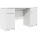 vidaXL Miza Bela 140x49x76 cm Inženirski les | Shoptok.si
