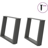  Noge za klub stolić U-oblik 2 kom antracit 60 x (42-43) cm čelik | shoptok.hr