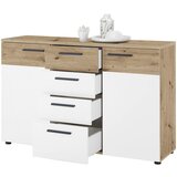 Mömax komoda julia, bela, barva hrasta | Shoptok.si