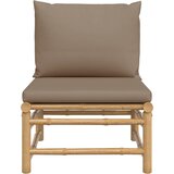  Srednja vrtna sofa od bambusa sa smeđesivim jastucima | shoptok.hr