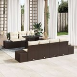  Set vrtnih sofa Set od 8 Smeđa Krem Ratan Poliester Cijene