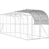  Kavez za piletinu uz zid Srebrna 600 x 200 x 215 cm Cijene