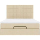  Otomanska postelja z vzmetnico krem 140x190 cm blago, (22053154) | Shoptok.si