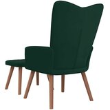  Stolica za opuštanje s osloncem za noge tamnozelena baršunasta | shoptok.hr