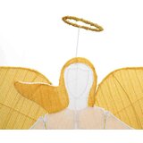 vidaXL Osvetljen kot Toplo bela 116 x 29 x 158,5 cm Poliester | Shoptok.si