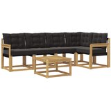  Set vanjskih sofa 6 kom. Bijela i crna | shoptok.hr