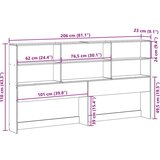 vidaXL Uzglavlje sa spremištem 200 cm od masive borovine | shoptok.hr
