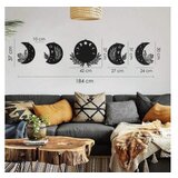 WALLXPERT dekorativni metalni zidni pribor moon phases metal wall art APT615 black | ePonuda.com