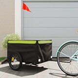 The Living Store Kolesarska prikolica črna in zelena 45 kg železo - Kolesarska Prikolica, (21657979) | Shoptok.si