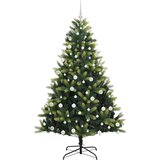 vidaXL Umjetno savitljivo božićno drvce sa 300 LED-a Zelena 180 cm | shoptok.hr