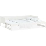  Izvlečna dnevna postelja bela trdna borovina 2x(80x200) cm, (20787935) | Shoptok.si