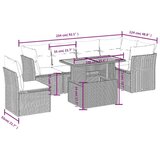  7-dijelni set vrtnih sofa od poliratana s jastucima bež | shoptok.hr