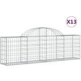 Lučne gabionske košare 13 kom 200x30x60/80 cm pocinčano željez | shoptok.hr