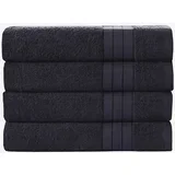 Set od 4 crno-siva HIP pamučna ručnika, 50 x 100 cm