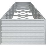 vidaXL Povišena vrtna gredica 480 x 80 x 45 cm pocinčani čelik srebrna | shoptok.hr