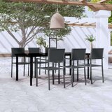  7-dijelni vrtni blagovaonski set crni | shoptok.hr