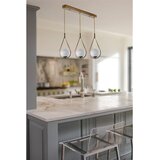 Opviq Damla 3 Lü Sıralı Beyaz Camlı Eskitme Sarkıt WhiteCopper Chandelier