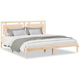 Maison Chic Daljši Posteljni okvir - Dvoposteljna postelja - Zakonska postelja brez vzmetnice 180x210 cm trden les, (21695219) Cene