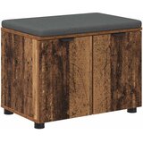  Klupa za hodnik s jastukom s policom Staro drvo 60 x 38 x 46 cm | Eponuda.ba
