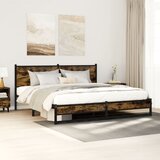  Metalni okvir kreveta bez madraca boja hrasta 180x200 cm | shoptok.hr
