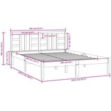  Okvir za krevet od masivnog drva 160 x 200 cm | shoptok.hr